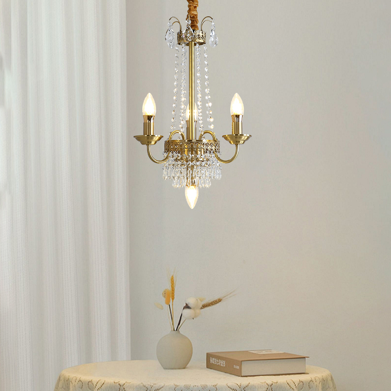 Light luxury high-end crystal chandelier, French retro style dining room bedroom lamp, bar counter chandelier, 2025 new lighting fixtures-8012 - الصورة 5