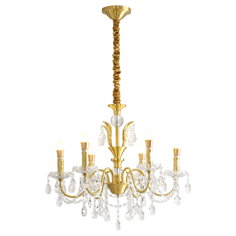 Crystal restaurant pendant lamp, modern and simple French style light luxury grand dining room bar table lamp, household dining table lamp, 2025 new model-8108 - 画像 (8)