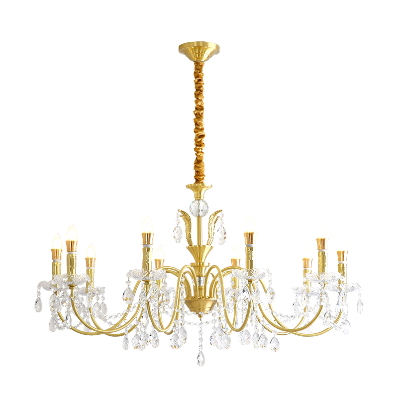 Crystal restaurant pendant lamp, modern and simple French style light luxury grand dining room bar table lamp, household dining table lamp, 2025 new model-8108 - 画像 (10)