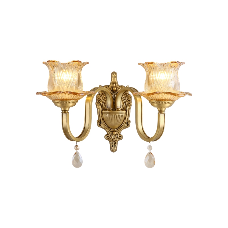 European style all copper pendant light, living room light, main light, American style light luxury duplex building, dining room light, bedroom light, study light-8130 - Imagen 14