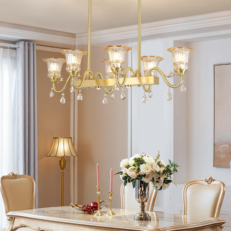 European crystal lights, duplex villas, empty hotel lobbies, luxurious chandeliers, living rooms, bedrooms, dining rooms, crystal lights-8133 - Imagen 9