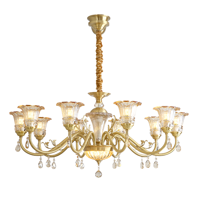 European crystal lights, duplex villas, empty hotel lobbies, luxurious chandeliers, living rooms, bedrooms, dining rooms, crystal lights-8133 - Imagen 13