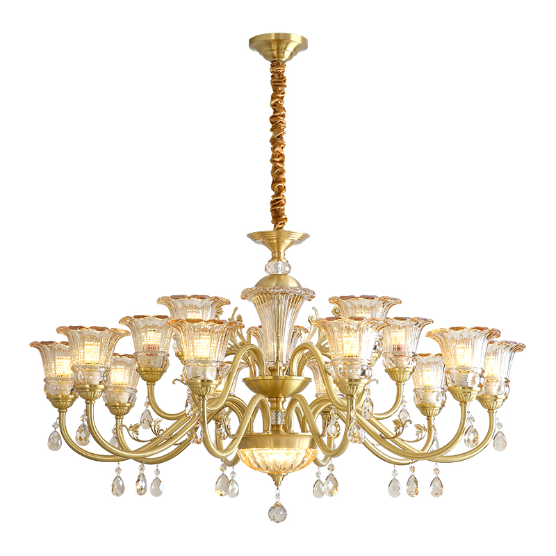 European crystal lights, duplex villas, empty hotel lobbies, luxurious chandeliers, living rooms, bedrooms, dining rooms, crystal lights-8133 - Imagen 15