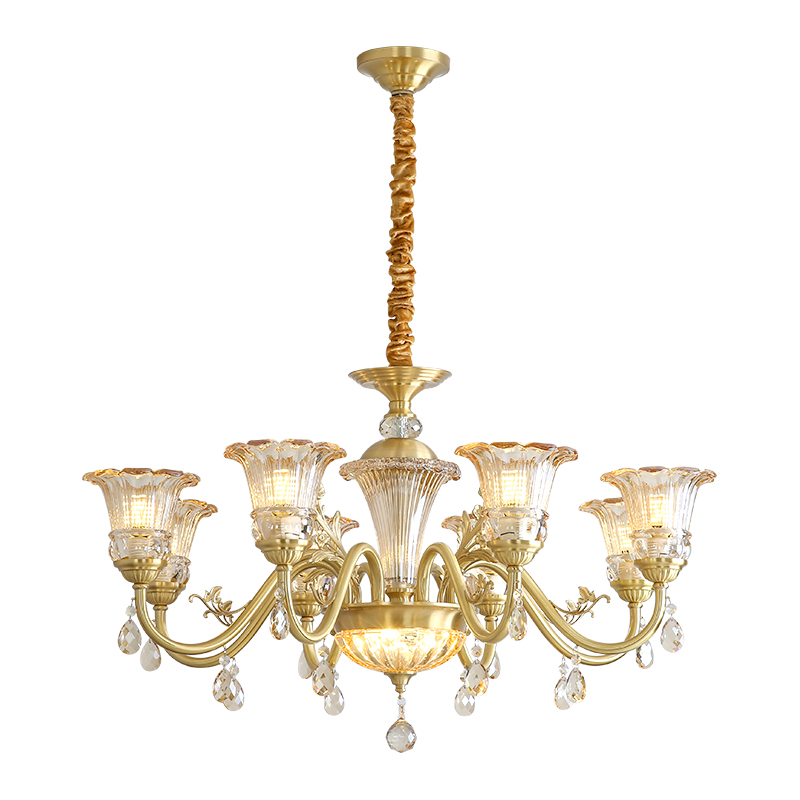 European crystal lights, duplex villas, empty hotel lobbies, luxurious chandeliers, living rooms, bedrooms, dining rooms, crystal lights-8133 - Imagen 16