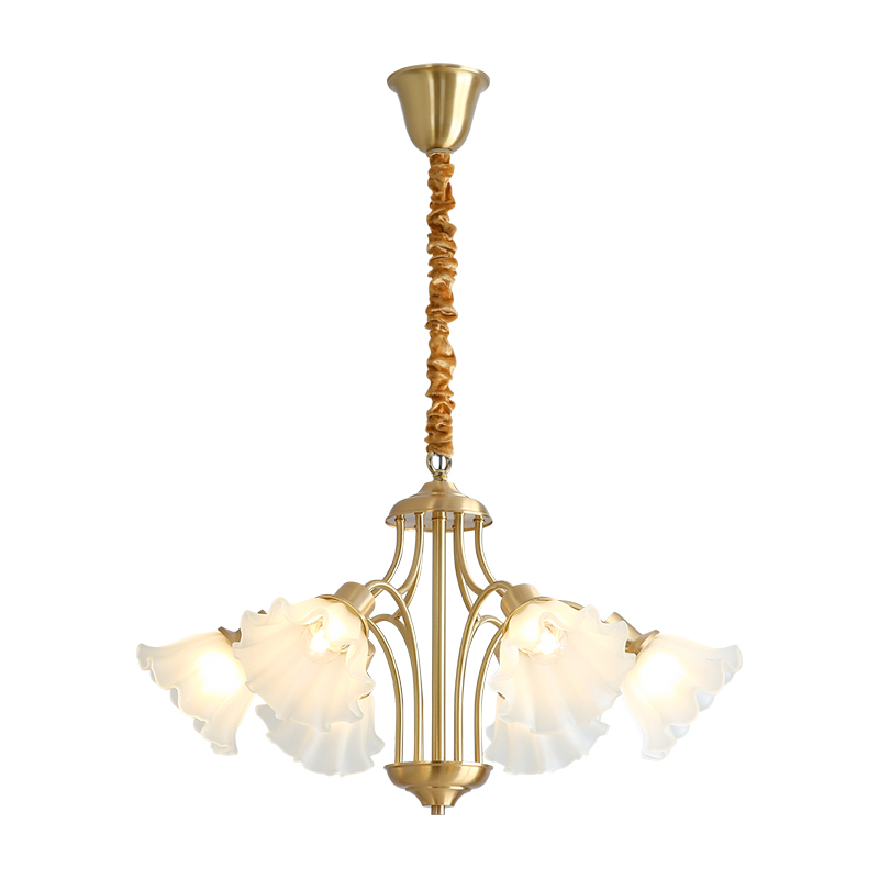 French living room pendant light, personalized and creative, vintage cream warm flower light, bedroom full spectrum projection eye protection lamp-8136 - 이미지 10