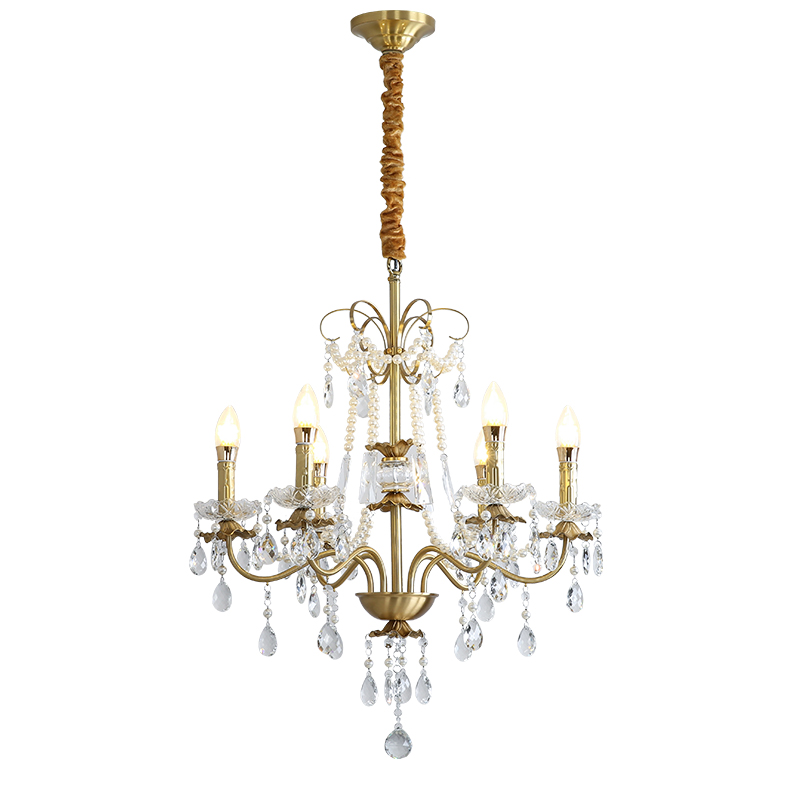 Advanced crystal pendant light, luxurious and atmospheric creative villa bedroom living room main light, French design new restaurant lighting fixtures-8812 - 图片 8