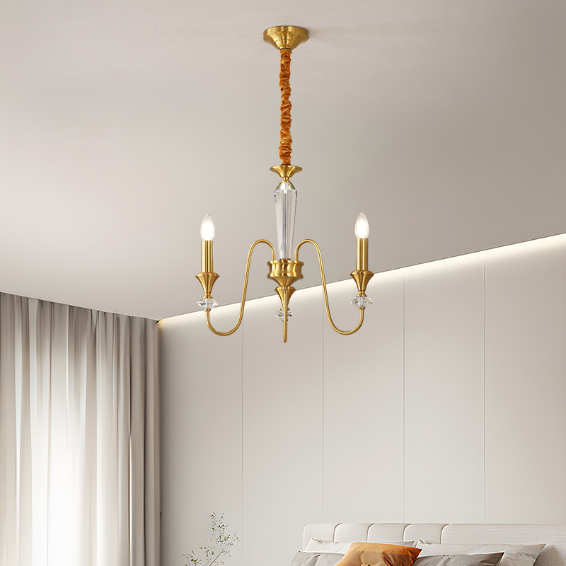 Digya French Retro Black Crystal Candle Pendant European Vintage Living Room Bedroom Atmospheric Luxury Lighting-8845 - 이미지 14