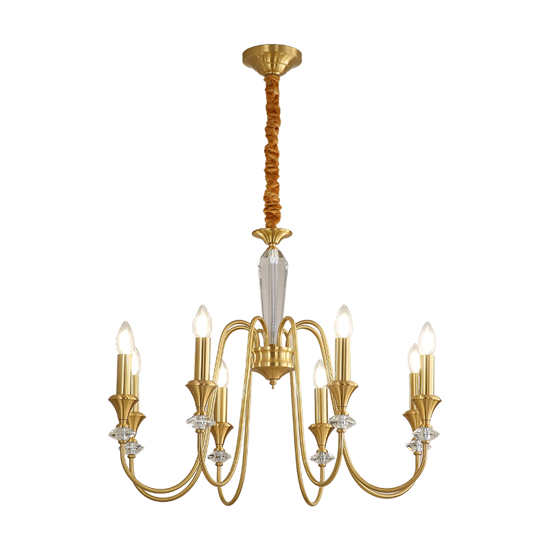Digya French Retro Black Crystal Candle Pendant European Vintage Living Room Bedroom Atmospheric Luxury Lighting-8845 - 이미지 24