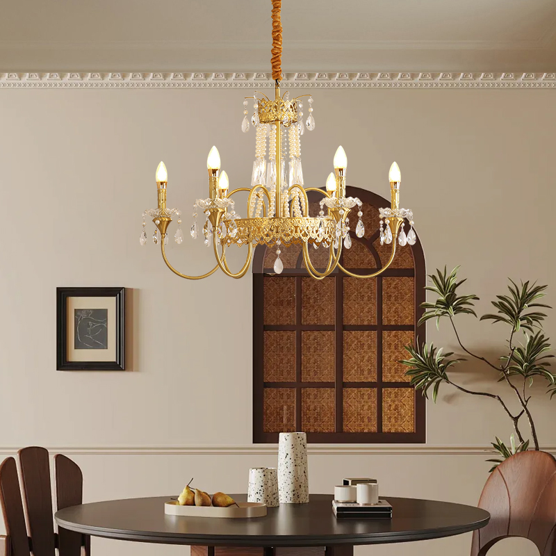 Duplex crystal chandelier villa hotel engineering hall lamp atmospheric European living room chandelier staircase chandelier-9933 - Imagen 5