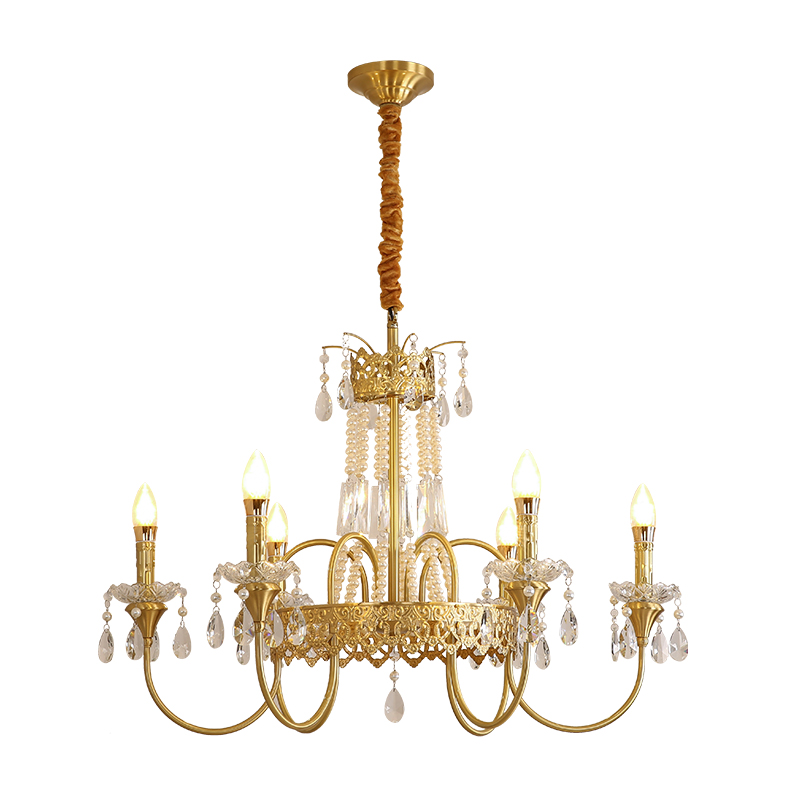 Duplex crystal chandelier villa hotel engineering hall lamp atmospheric European living room chandelier staircase chandelier-9933 - Imagen 9