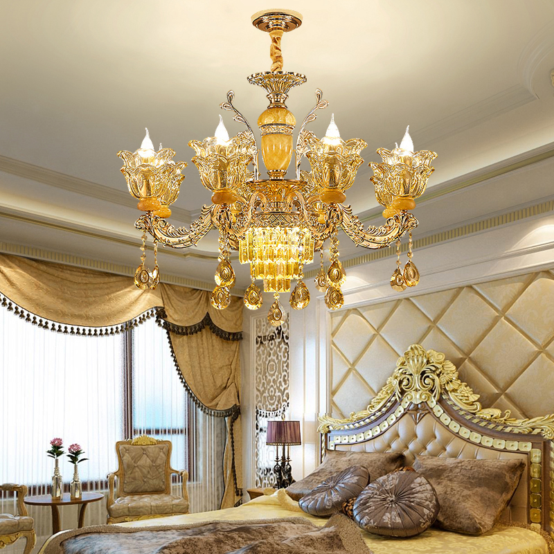 European style duplex building with crystal chandelier, suspended ceiling, third floor, fourth floor villa, living room, hotel staircase, long chandelier-33165 — изображение 3