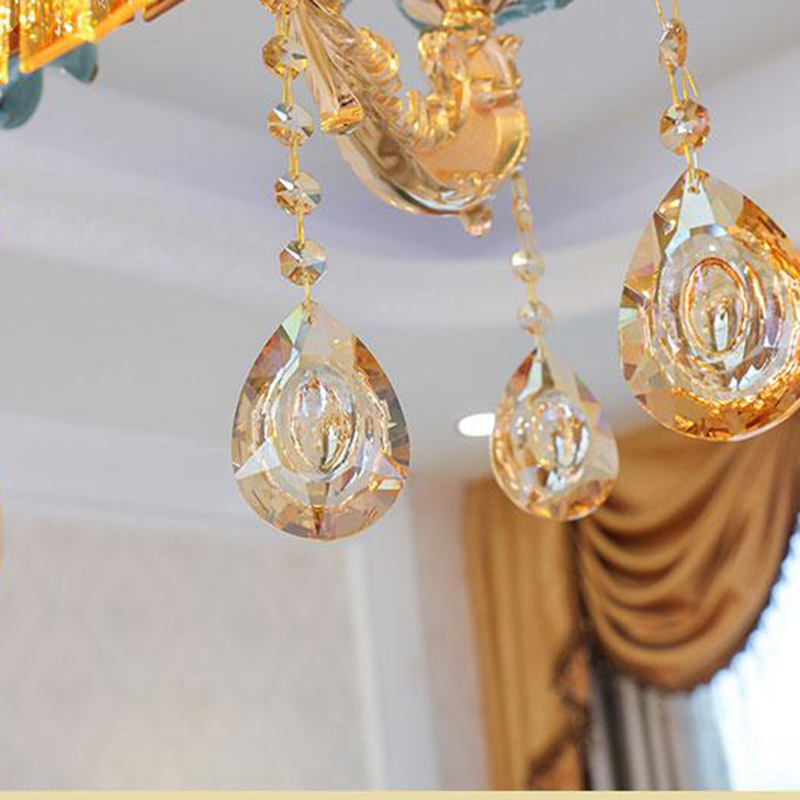 European style duplex building with crystal chandelier, suspended ceiling, third floor, fourth floor villa, living room, hotel staircase, long chandelier-33165 — изображение 15
