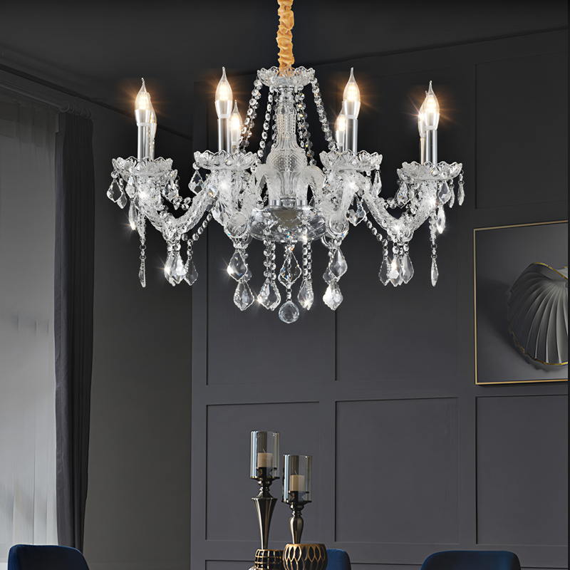 K9 Crystal Chandelier European Crystal Candle Lamp Suitable for Home Living Room, Bedroom, Dining Room, High end Hotel Exhibition Hall, Wedding Celebration-33199 - Imagen 3