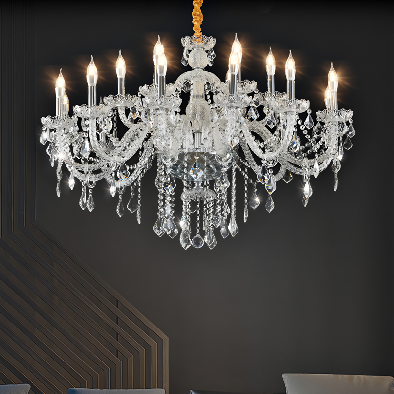 K9 Crystal Chandelier European Crystal Candle Lamp Suitable for Home Living Room, Bedroom, Dining Room, High end Hotel Exhibition Hall, Wedding Celebration-33199 - Imagen 5