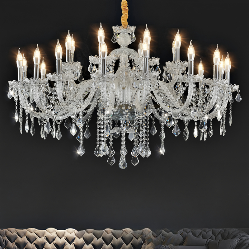 K9 Crystal Chandelier European Crystal Candle Lamp Suitable for Home Living Room, Bedroom, Dining Room, High end Hotel Exhibition Hall, Wedding Celebration-33199 - Imagen 7