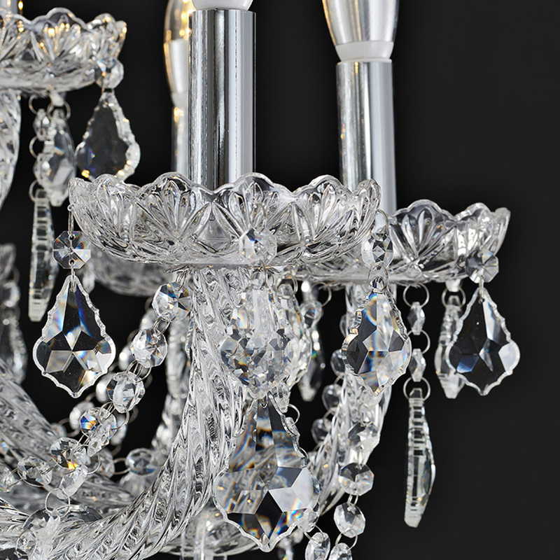 K9 Crystal Chandelier European Crystal Candle Lamp Suitable for Home Living Room, Bedroom, Dining Room, High end Hotel Exhibition Hall, Wedding Celebration-33199 - Imagen 11