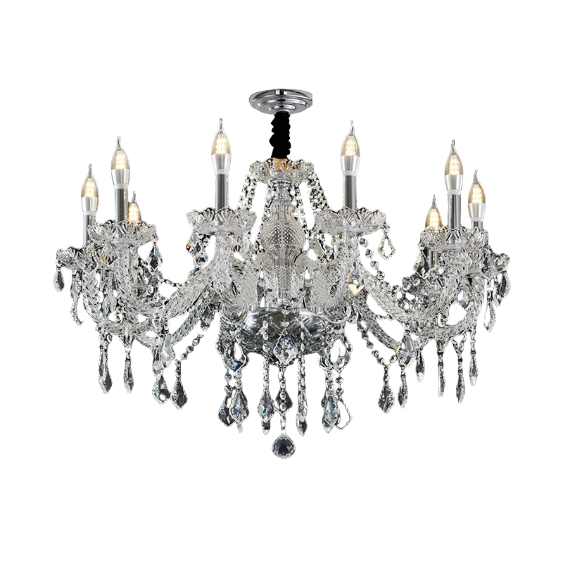 K9 Crystal Chandelier European Crystal Candle Lamp Suitable for Home Living Room, Bedroom, Dining Room, High end Hotel Exhibition Hall, Wedding Celebration-33199 - Imagen 14