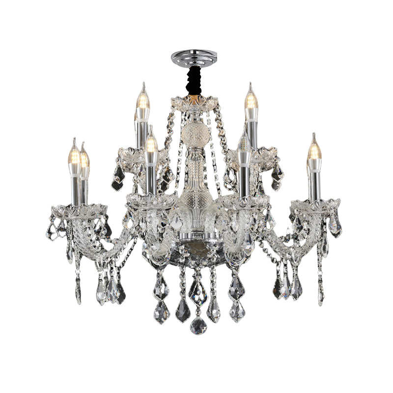 K9 Crystal Chandelier European Crystal Candle Lamp Suitable for Home Living Room, Bedroom, Dining Room, High end Hotel Exhibition Hall, Wedding Celebration-33199 - Imagen 15