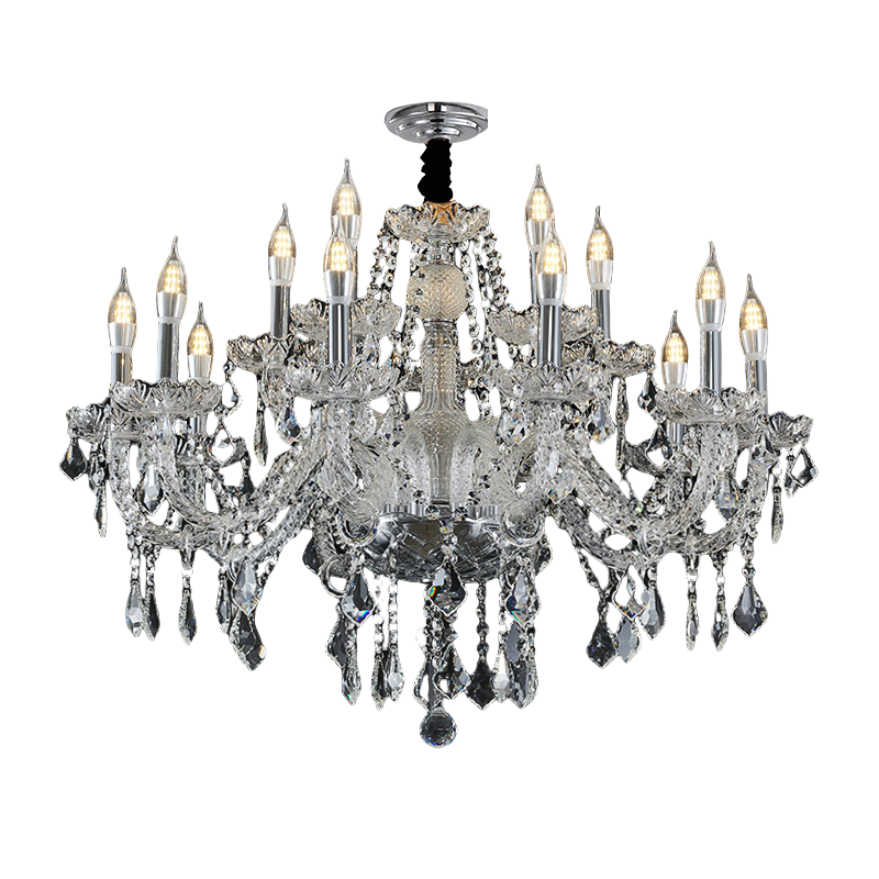 K9 Crystal Chandelier European Crystal Candle Lamp Suitable for Home Living Room, Bedroom, Dining Room, High end Hotel Exhibition Hall, Wedding Celebration-33199 - Imagen 16