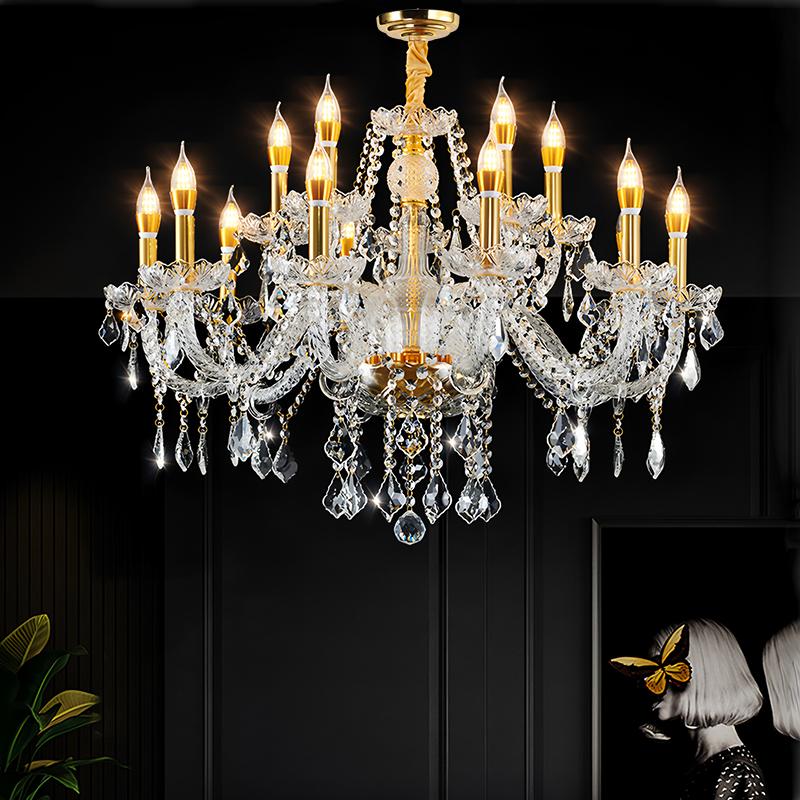 French luxury crystal chandelier, retro palace style living room, creative and personalized dining room lights, high-end wedding lighting fixtures-33202 - 이미지 4