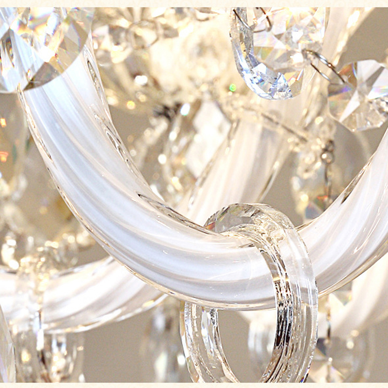 Living room pendant light, European restaurant light, bedroom light, atmospheric duplex building crystal pendant light, hotel lobby pendant light, staircase light-68429 - 画像 (12)