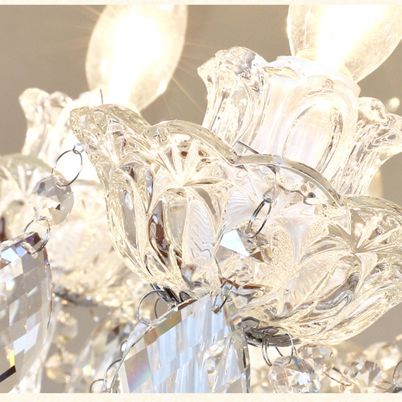 Living room pendant light, European restaurant light, bedroom light, atmospheric duplex building crystal pendant light, hotel lobby pendant light, staircase light-68429 - 画像 (13)