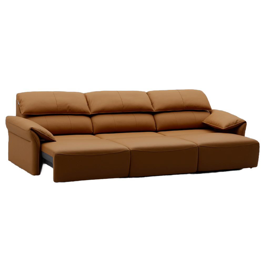 Đầu da bò/nửa da nhỏ da bò màu vàng nâu thẳng hàng ba người-S-112 - Ảnh 3