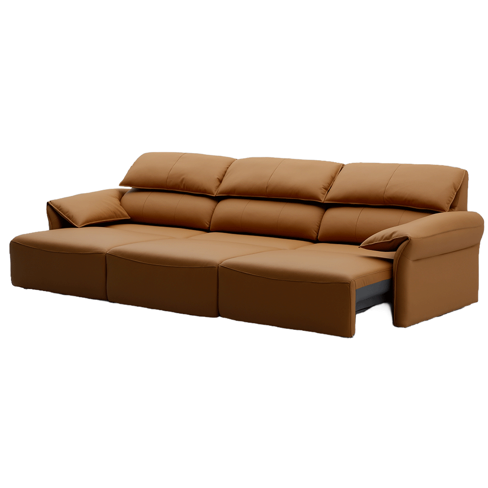 Đầu da bò/nửa da nhỏ da bò màu vàng nâu thẳng hàng ba người-S-112 - Ảnh 4