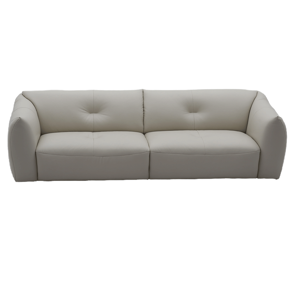 Đầu da bò/nửa da nhỏ da bò màu vàng trắng thẳng hàng đôi ghế sofa-S-621 - Ảnh 4