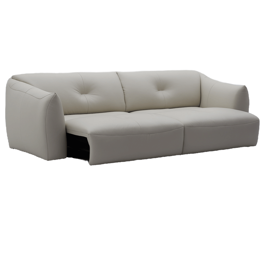 Đầu da bò/nửa da nhỏ da bò màu vàng trắng thẳng hàng đôi ghế sofa-S-621 - Ảnh 6