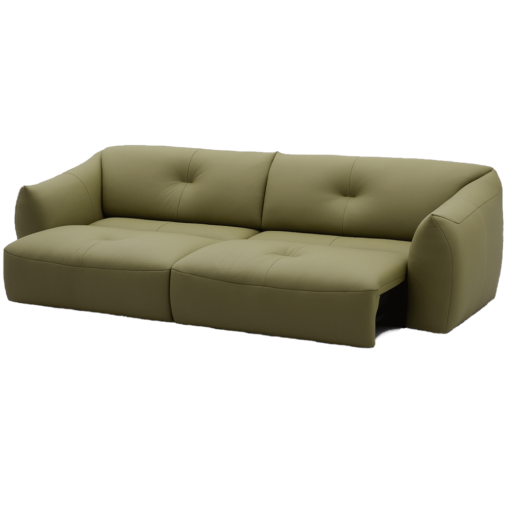 Đầu da bò/nửa da nhỏ da bò màu vàng trắng thẳng hàng đôi ghế sofa-S-621 - Ảnh 8