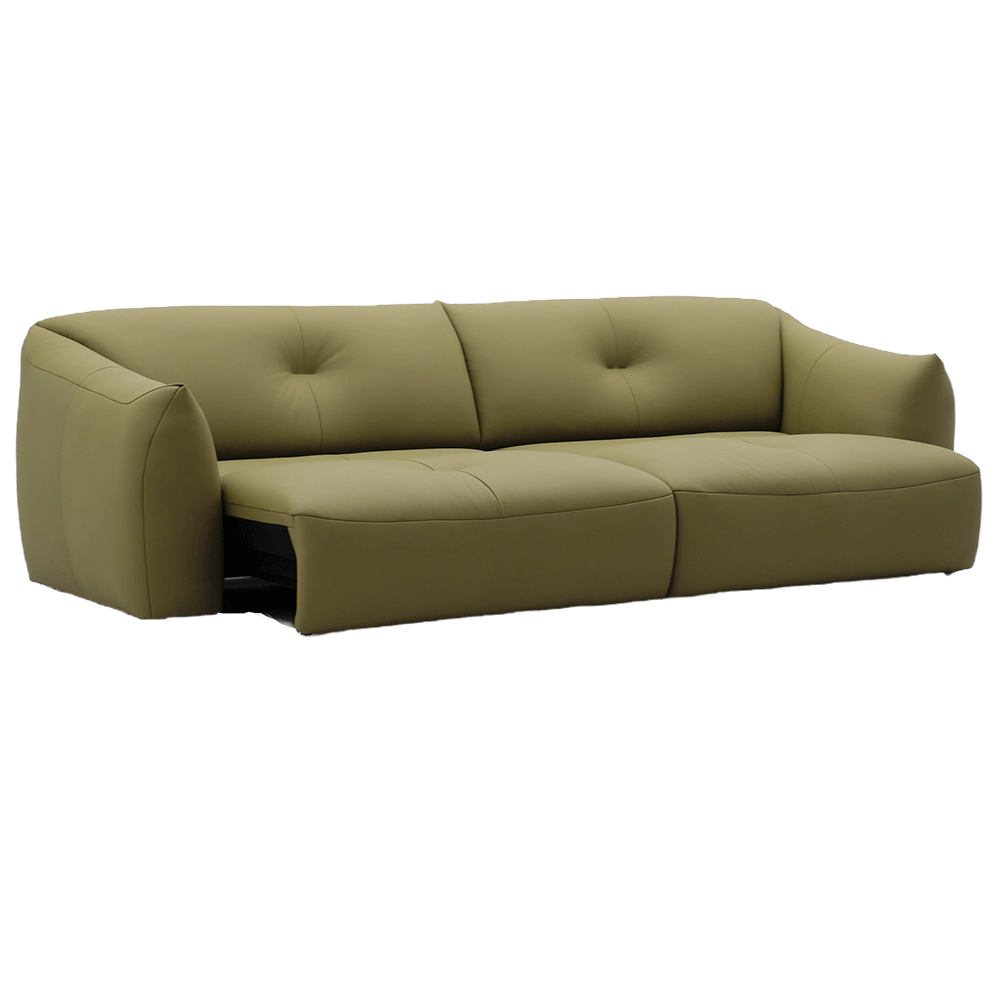 Đầu da bò/nửa da nhỏ da bò màu vàng trắng thẳng hàng đôi ghế sofa-S-621 - Ảnh 12