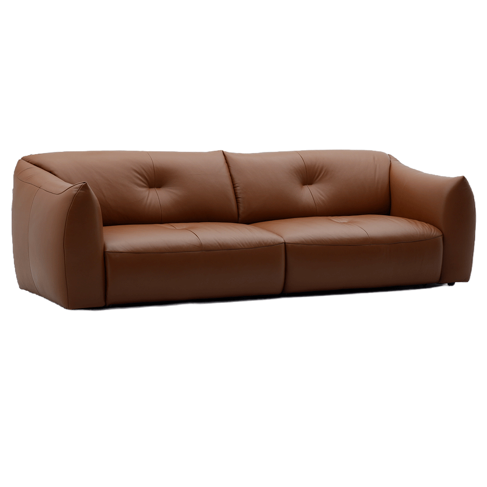 Đầu da bò/nửa da nhỏ da bò màu vàng trắng thẳng hàng đôi ghế sofa-S-621 - Ảnh 15