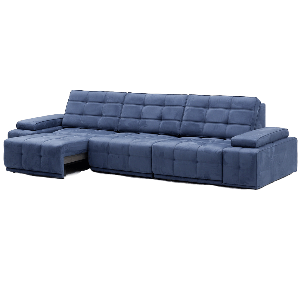 Đầu da bò/nửa da nhỏ da bò màu vàng nâu thẳng hàng ghế sofa ba người-S-5002 - Ảnh 7