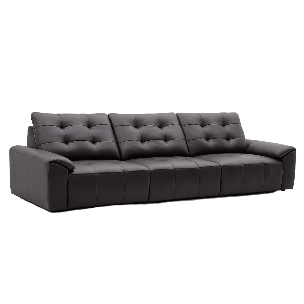 -Đầu da bò/nửa da nhỏ da bò màu vàng cà phê thẳng hàng ba người-S-612 - Ảnh 5