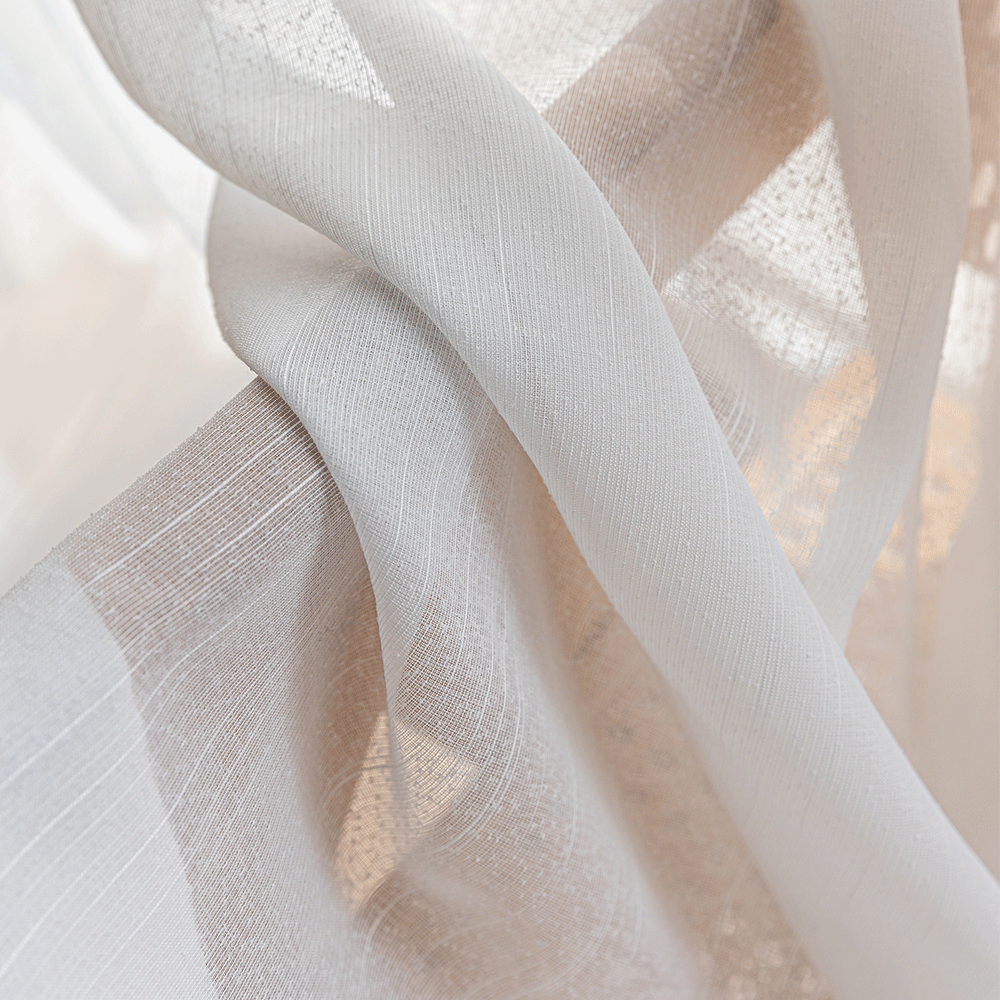 Sợi pha trộn rèm trắng-Lông vũ 1851 - Ảnh 2