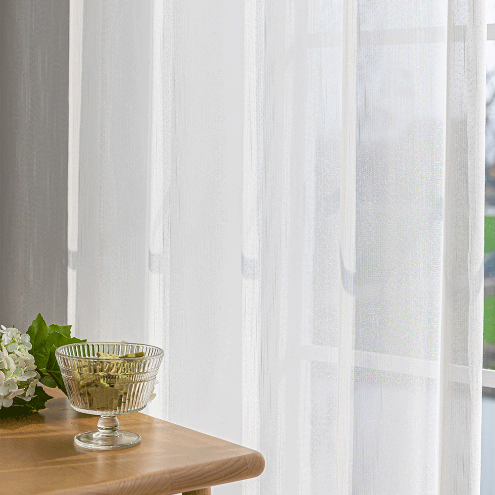 Sợi pha trộn rèm trắng-Lông vũ 1851 - Ảnh 3