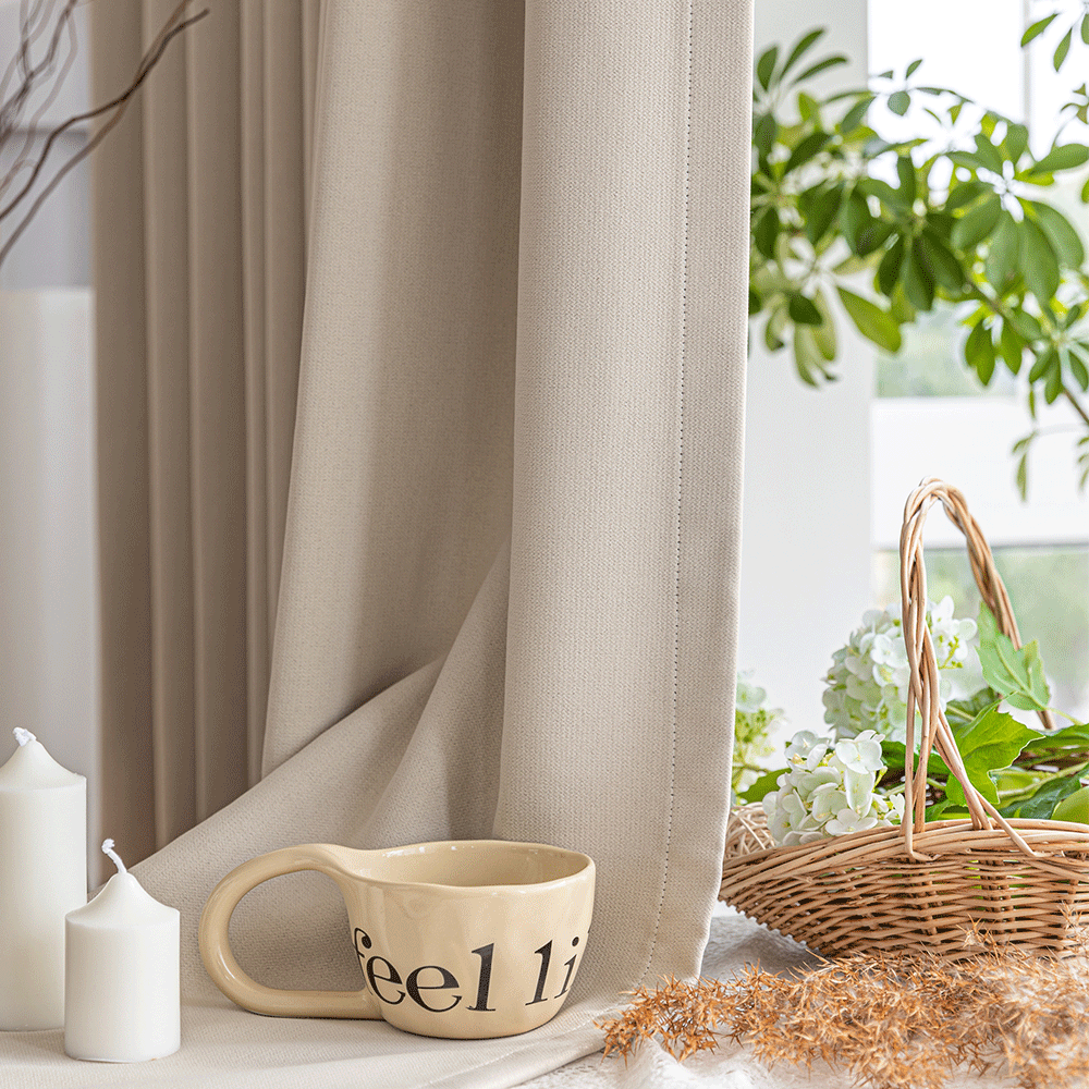 Bông vải màu be rèm-Mây 2512 - Ảnh 2