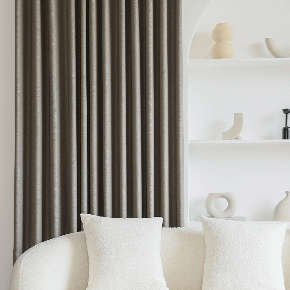 Cotton lanh ánh sáng Champagne màu cơ sở sợi Curtain-Pháp7371 - Ảnh 2