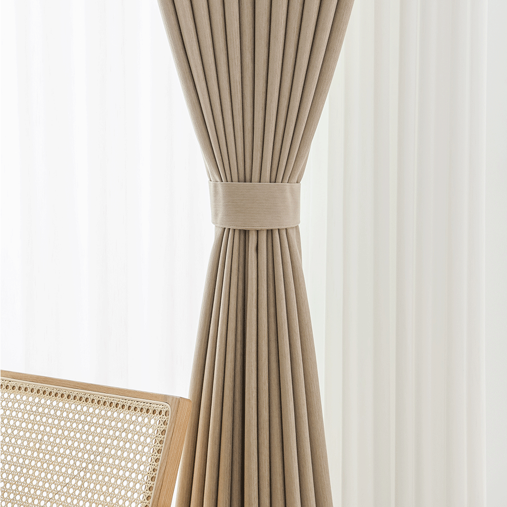 Bông vải pha trộn màu cà phê rèm-Tinh Tú 1361 - Ảnh 4