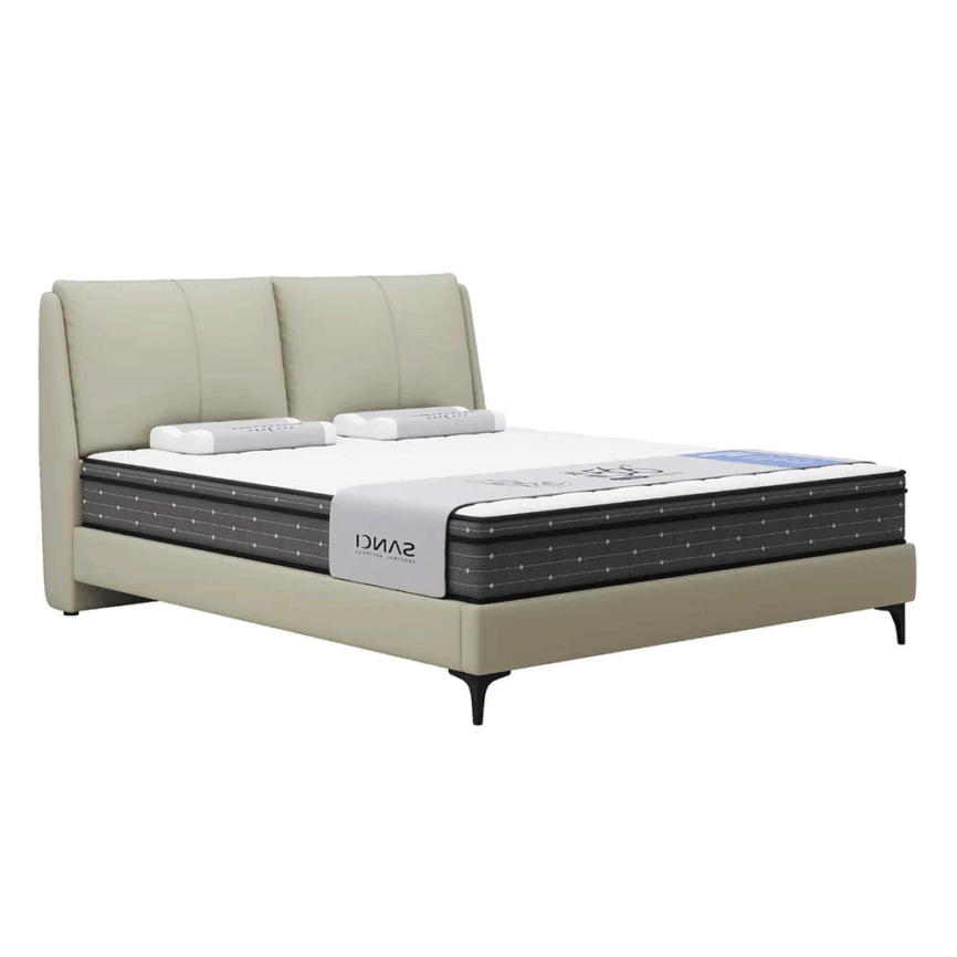 Giường bọc nệm vải chống mèo cào M1 màu trắng ngà-MT-RC829