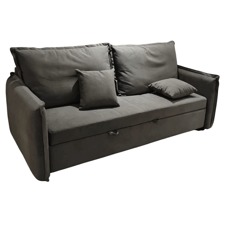 Giường sofa vải nhung màu xám nhạt-MT-SF982