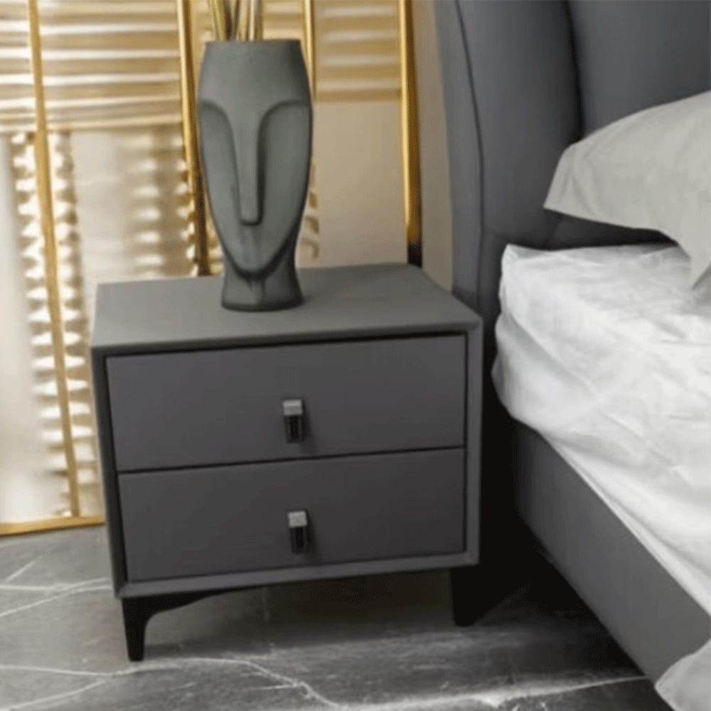 Tủ đầu giường màu xám giả da - MT-CTG50 - Ảnh 2