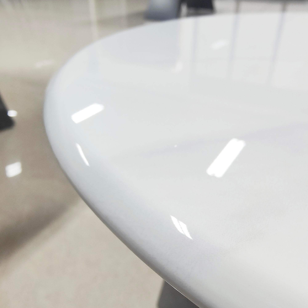 Bàn ăn tròn mặt đá tinh thể-Màu trắng /Màu bạc CZ2402Y（China Rock Slab） - Ảnh 4