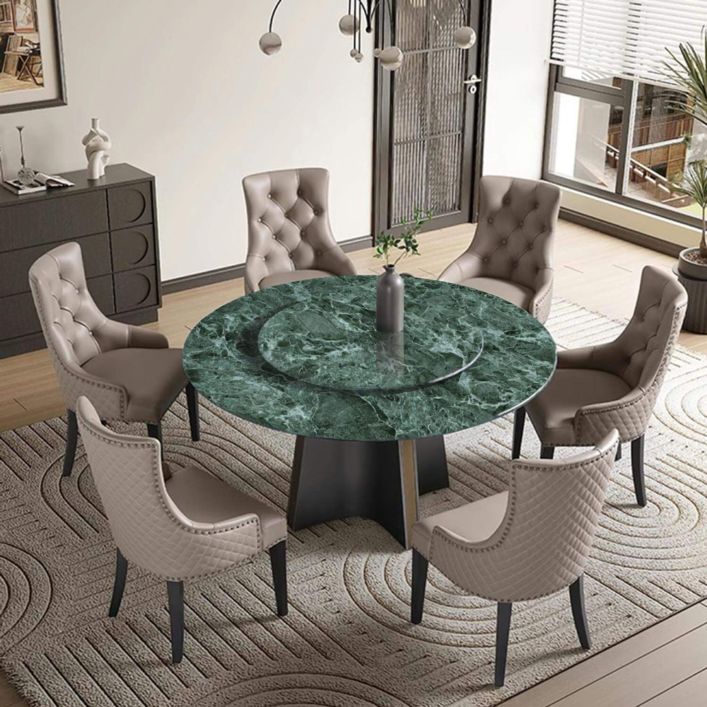 Bàn ăn tròn mặt đá tinh thể-Xanh lam/ Xanh lục CZ2430Y （China Rock Slab） - Ảnh 2